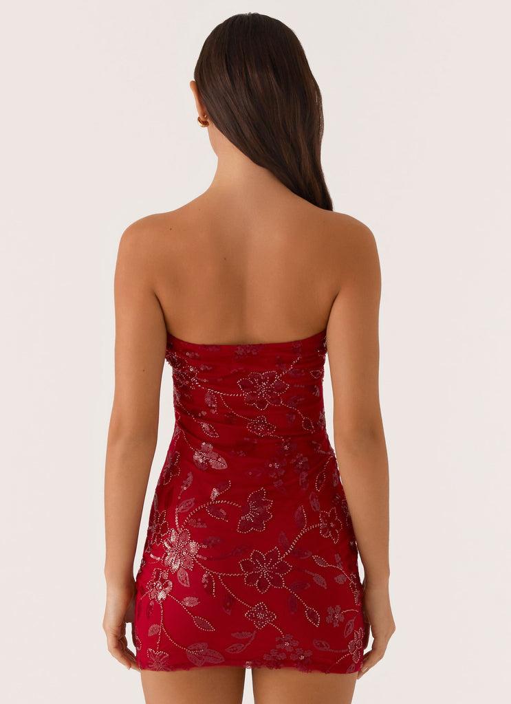 Peppermayo Peppermayo Exclusive - Moorey Beaded Mini Dress - Red
