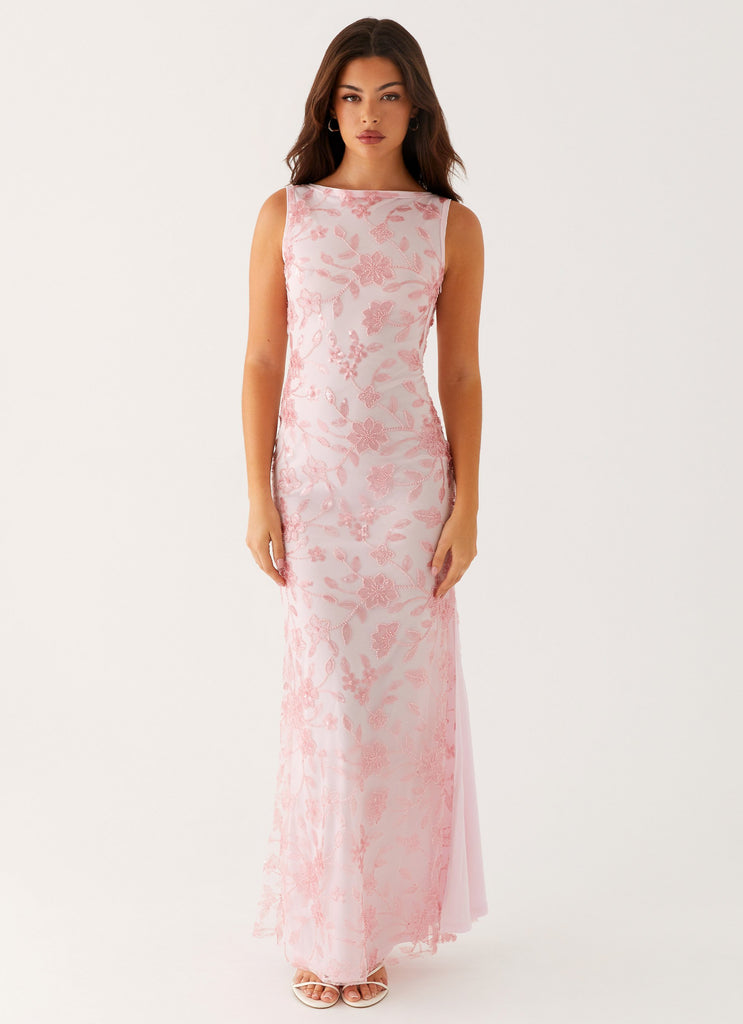 Peppermayo Peppermayo Exclusive - Moorey High Neck Maxi Dress - Pink