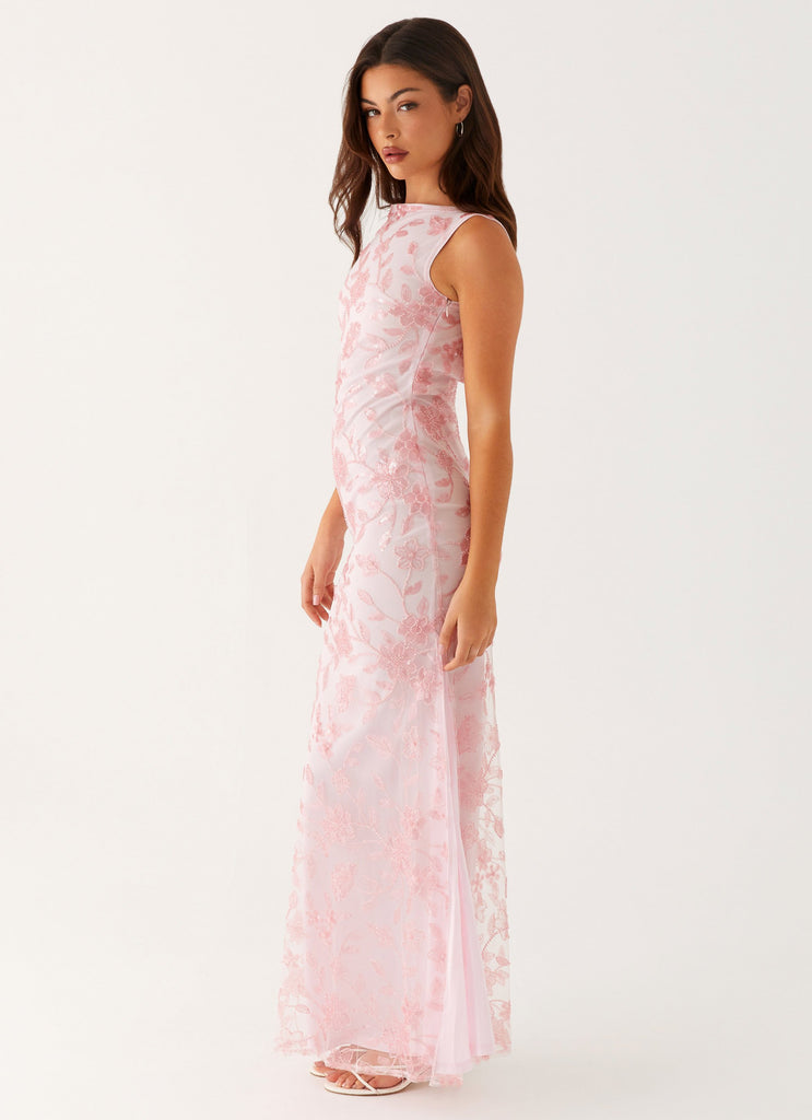 Peppermayo Peppermayo Exclusive - Moorey High Neck Maxi Dress - Pink