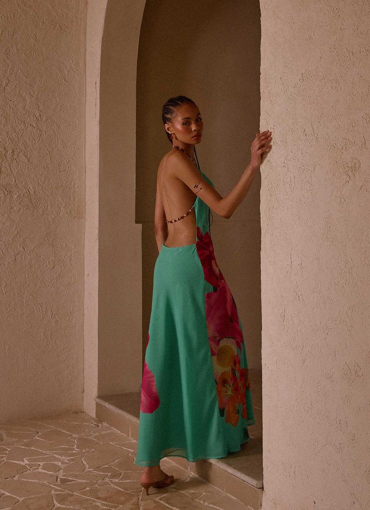 Peppermayo Peppermayo Exclusive - Morning Crush Cowl Maxi Dress - Jungle Bloom