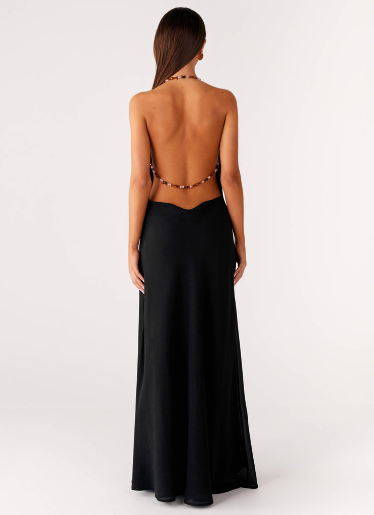 Peppermayo Peppermayo Exclusive - Morning Crush Cowl Maxi Dress - Black
