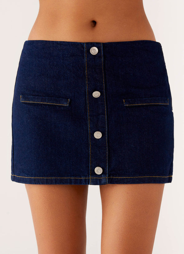 peppermayo Peppermayo Exclusive - Morrison Denim Mini Skirt - Indigo