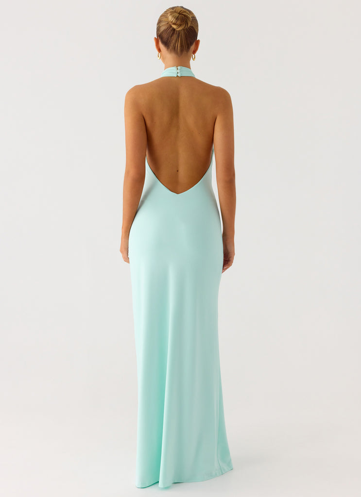 Peppermayo Peppermayo Exclusive - Mougleta Backless Maxi Dress - Aqua
