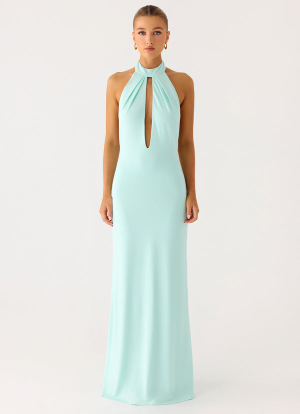 peppermayo Peppermayo Exclusive - Mougleta Backless Maxi Dress - Aqua peppermayo Peppermayo Exclusive - Mougleta Backless Maxi Dress - Aqua