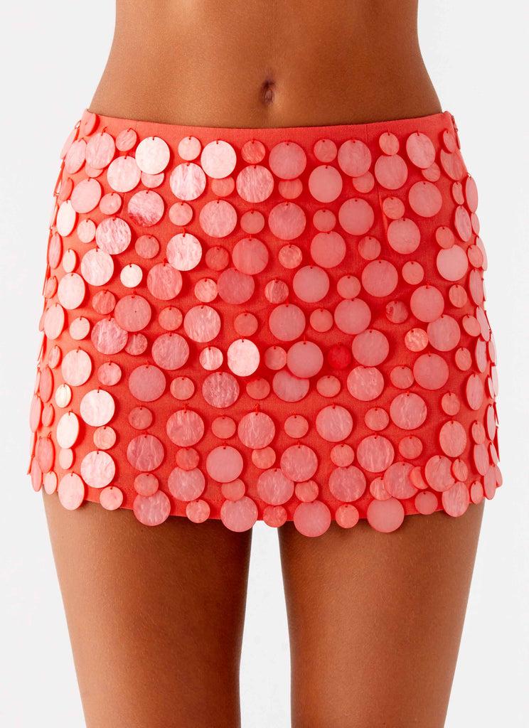 Peppermayo Peppermayo Exclusive - Movie Star Mini Skirt - Mandarin Red