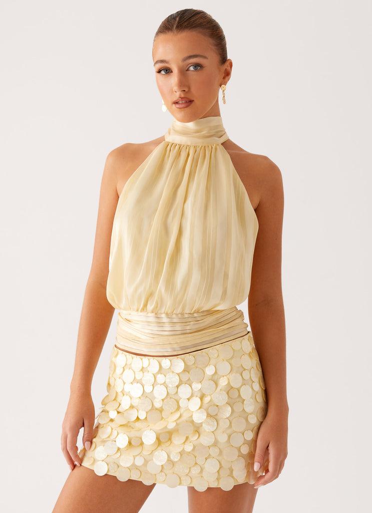 Peppermayo Peppermayo Exclusive - Movie Star Mini Skirt - Yellow