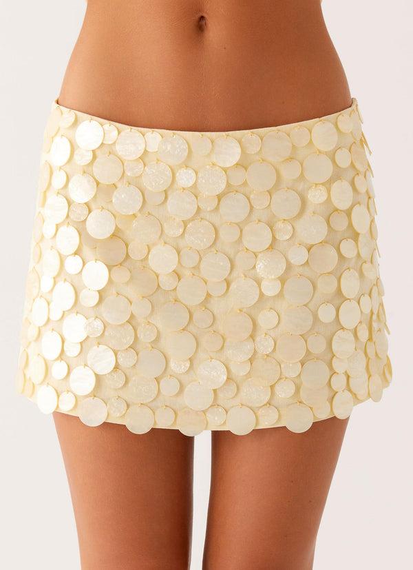 peppermayo Peppermayo Exclusive - Movie Star Mini Skirt - Yellow