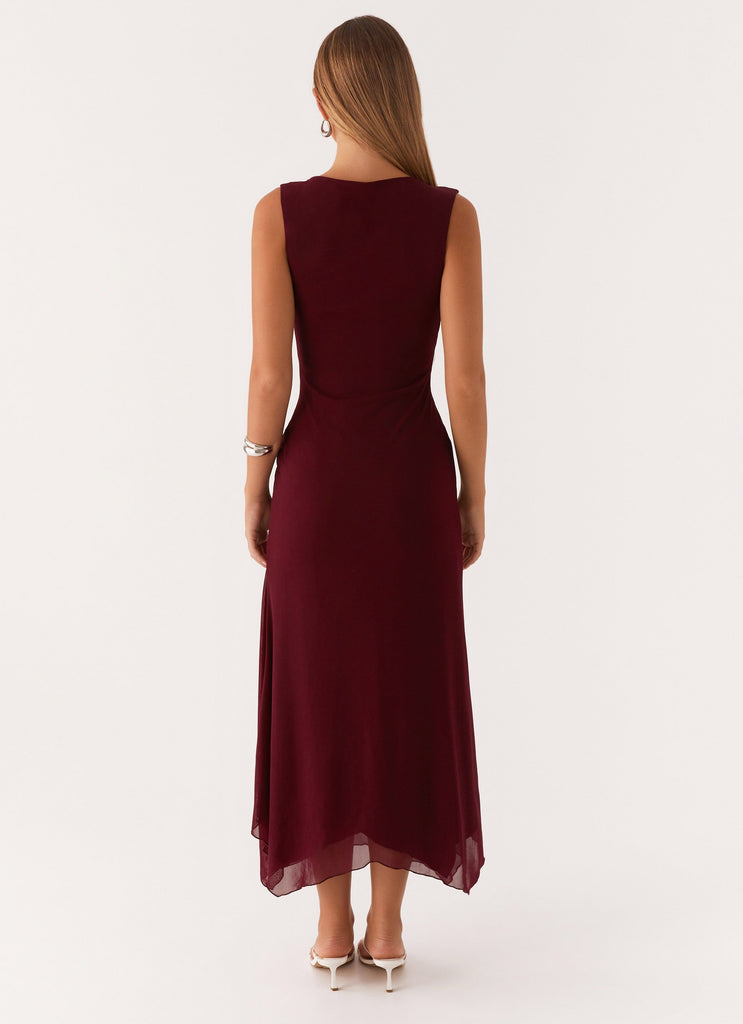 Peppermayo Peppermayo Exclusive - Murphy Maxi Dress - Deep Maroon