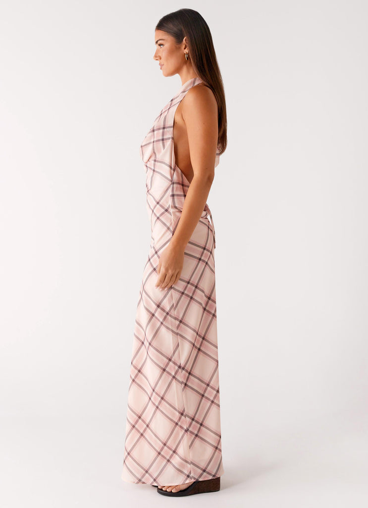 Peppermayo Peppermayo Exclusive - Muse Maxi Dress - Pink Check