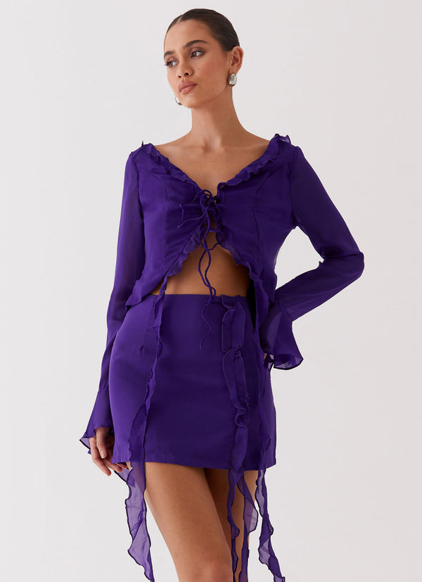 peppermayo Peppermayo Exclusive - My Favourite Part Mini Skirt - Violet