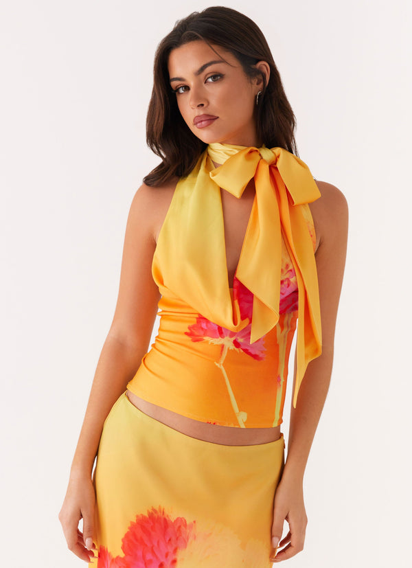 peppermayo Peppermayo Exclusive - Nala Top - Orange Floral