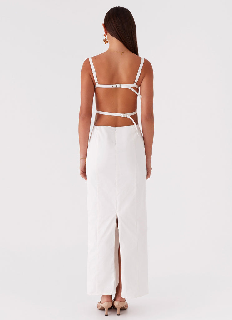 Peppermayo Peppermayo Exclusive - Naomi Backless Maxi Dress - Off White