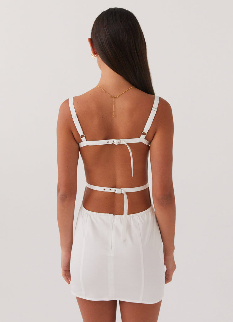 Peppermayo Peppermayo Exclusive - Naomi Backless Mini Dress - White