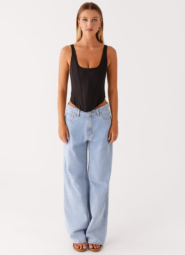 peppermayo Peppermayo Exclusive - Narelle Corset Top - Black