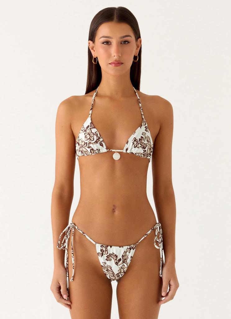 Peppermayo Peppermayo Exclusive - Natti Shell Halter Bikini Top - Vanilla Meadow