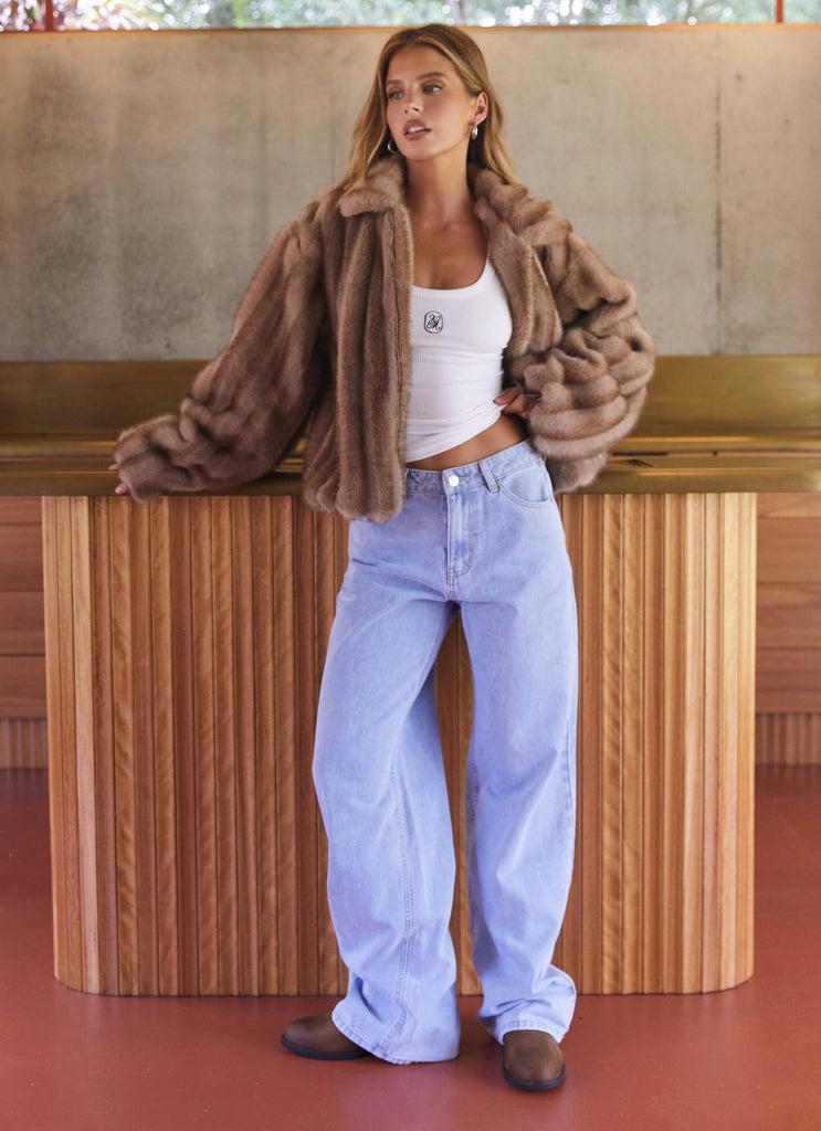 Peppermayo Peppermayo Exclusive - Naylor Faux Fur Jacket - Brown