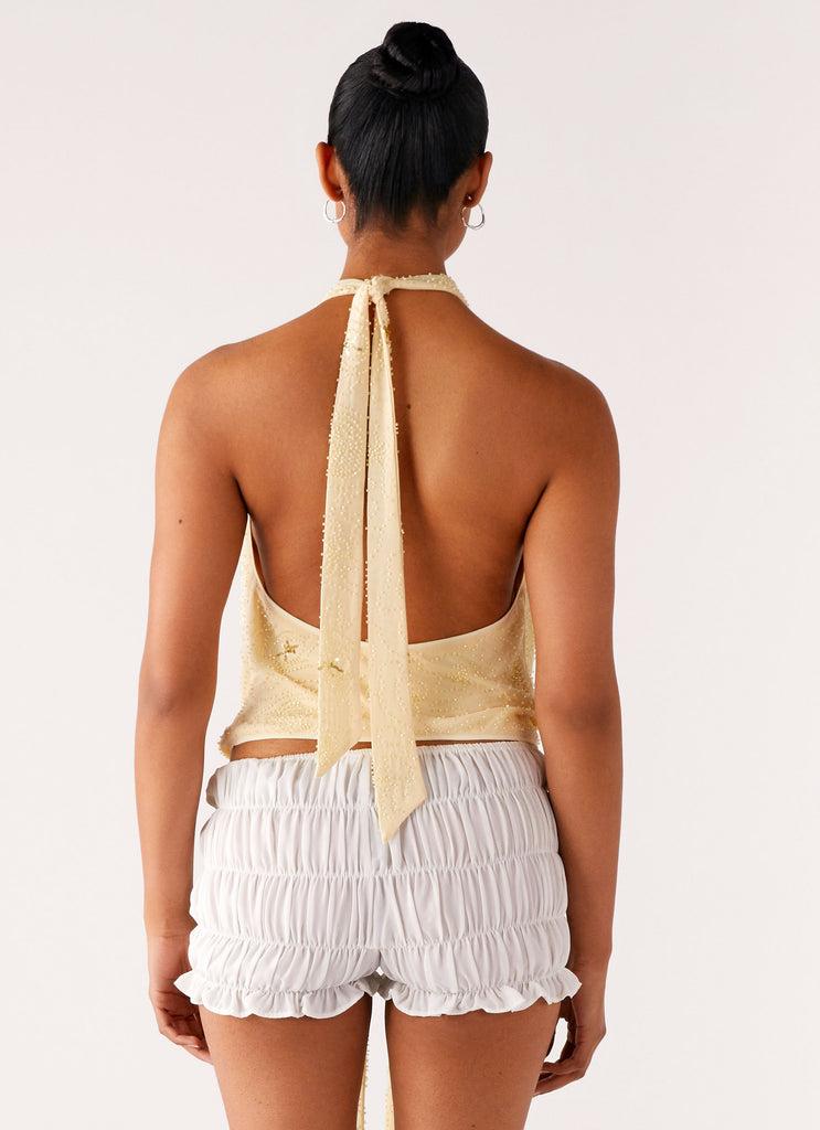 Peppermayo Peppermayo Exclusive - Neptune Halter Top - Yellow
