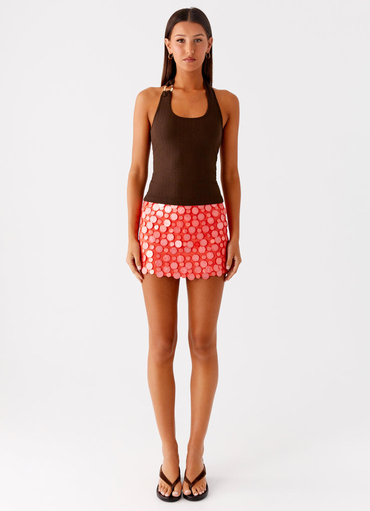Peppermayo Peppermayo Exclusive - Nera Halter Top - Chocolate