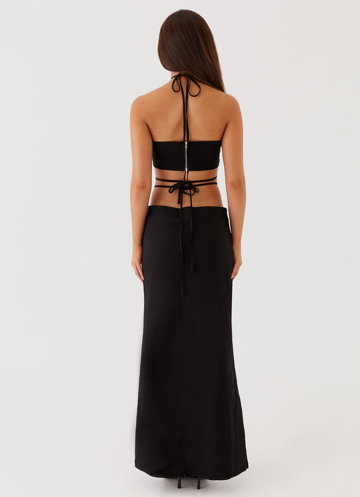 Peppermayo Peppermayo Exclusive - Neveah Beaded Halter Top - Black