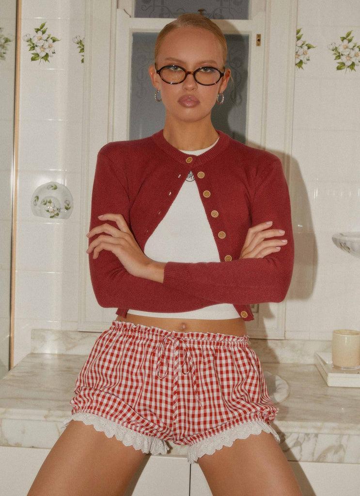 Peppermayo Peppermayo Exclusive - New Day Cardigan - Deep Red