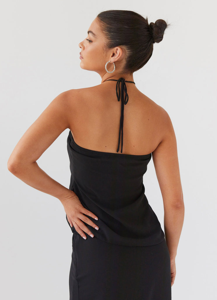 Peppermayo Peppermayo Exclusive - Nightfall Rose Tie Top - Midnight