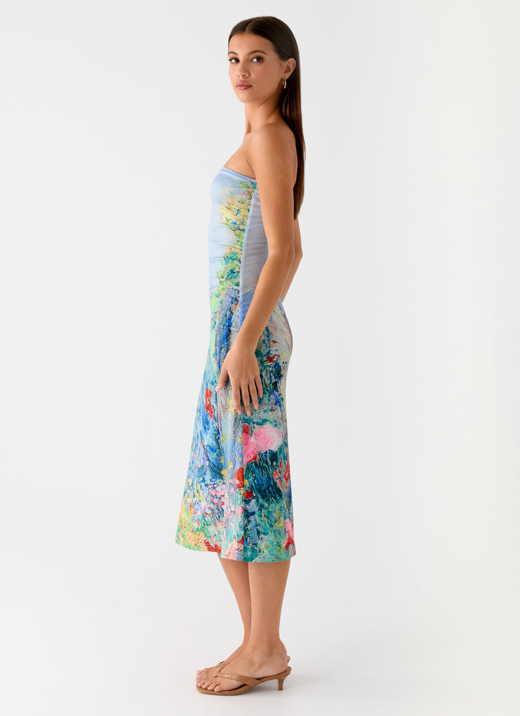 Peppermayo Peppermayo Exclusive - Niko Strapless Midi Dress - Spring Garden