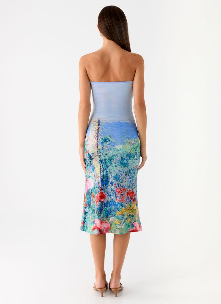 Peppermayo Peppermayo Exclusive - Niko Strapless Midi Dress - Spring Garden