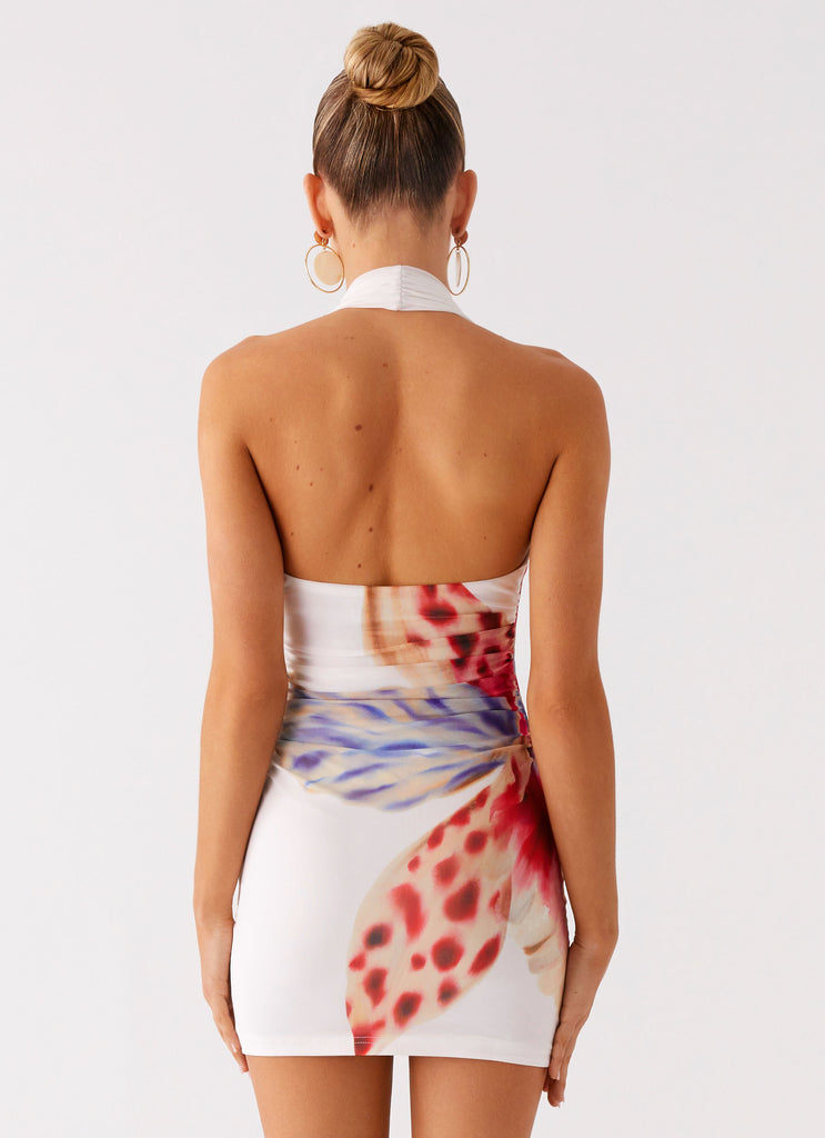 Peppermayo Peppermayo Exclusive - No Time Mini Dress - White Sea Bloom