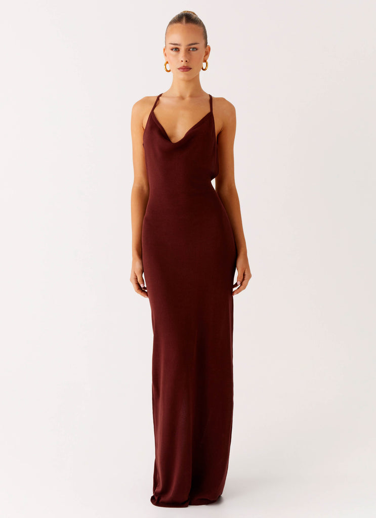 Peppermayo Peppermayo Exclusive - Nomad Muse Maxi Dress - Chocolate