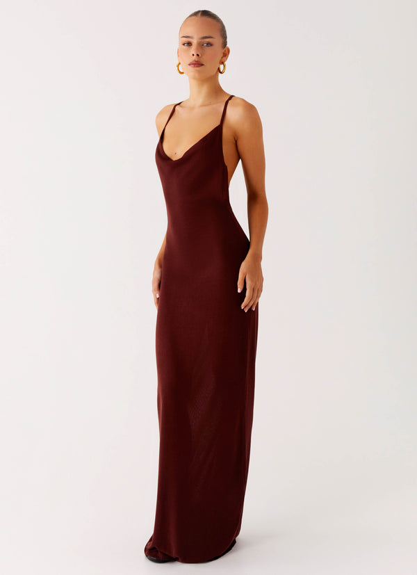 peppermayo Peppermayo Exclusive - Nomad Muse Maxi Dress - Chocolate