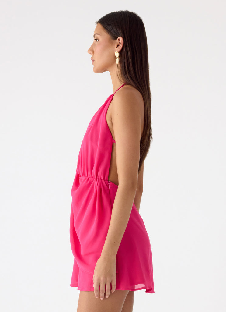 Peppermayo Peppermayo Exclusive - Nona Chiffon Mini Dress - Fuchsia