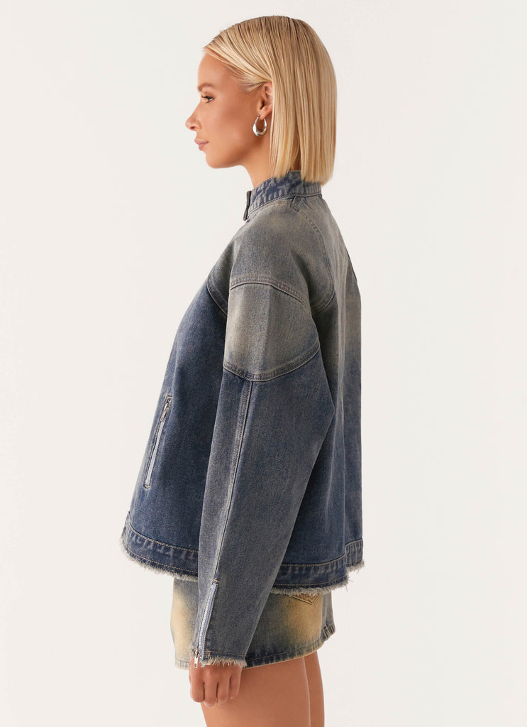 Peppermayo Peppermayo Exclusive - Not Like Us Denim Jacket - Vintage