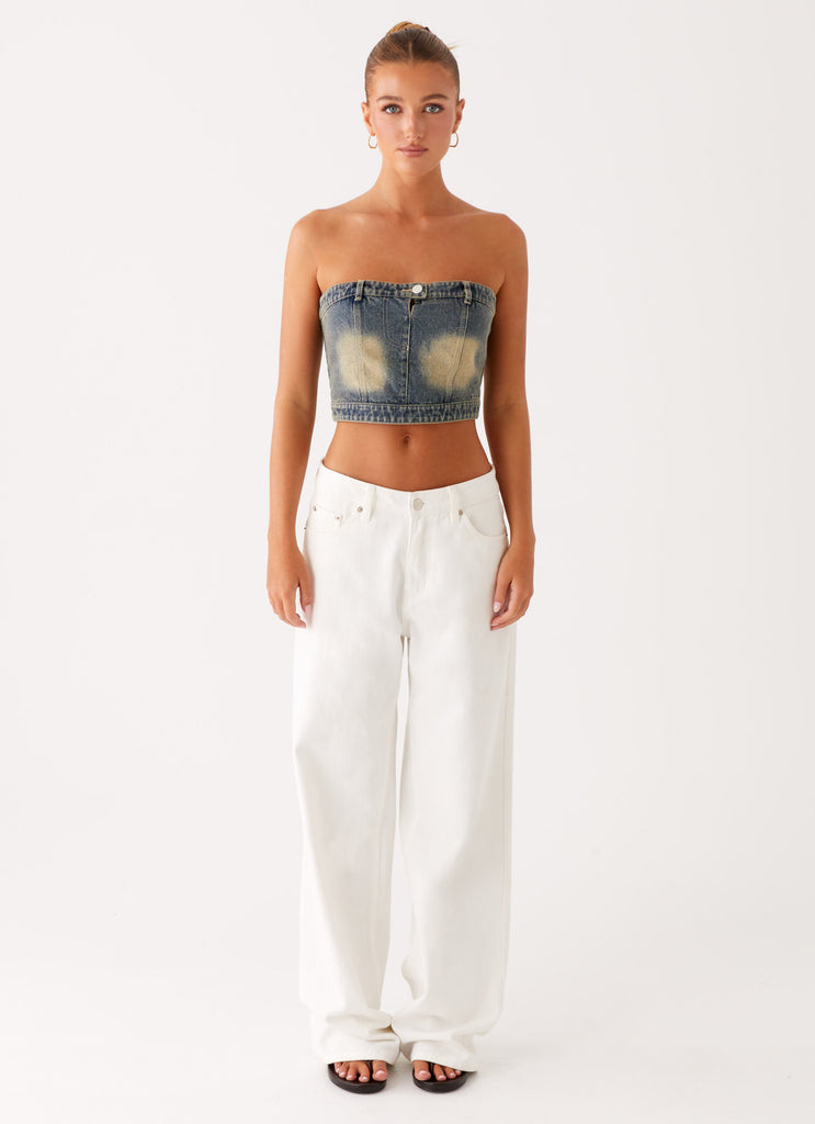 Peppermayo Peppermayo Exclusive - Not Like Us Denim Top - Vintage
