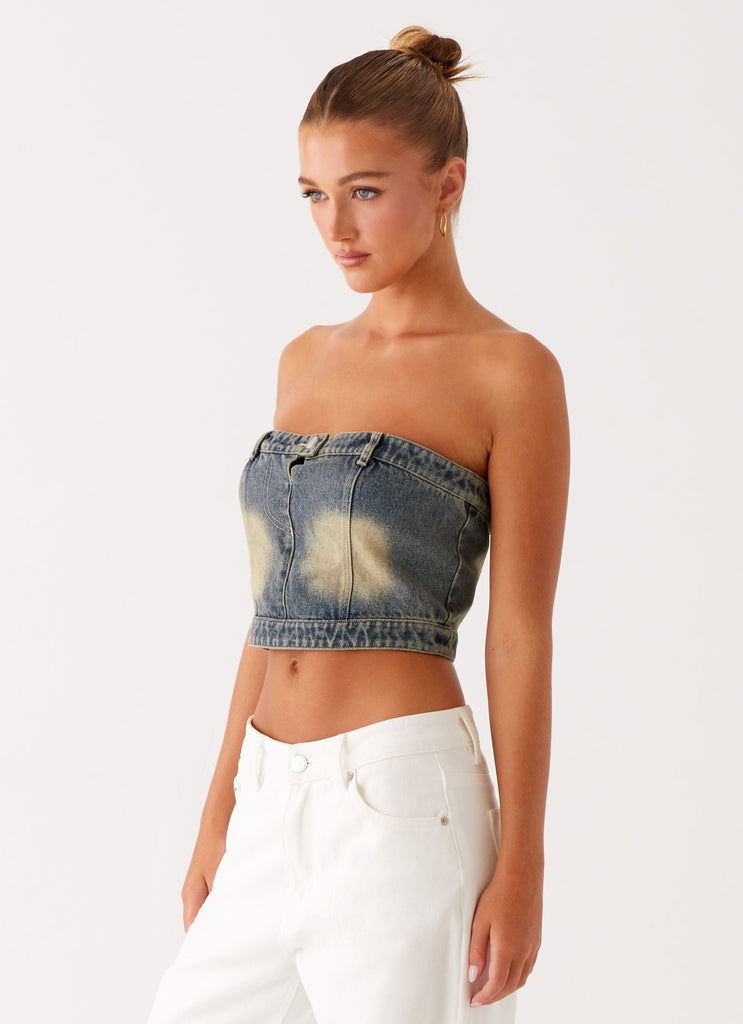Peppermayo Peppermayo Exclusive - Not Like Us Denim Top - Vintage