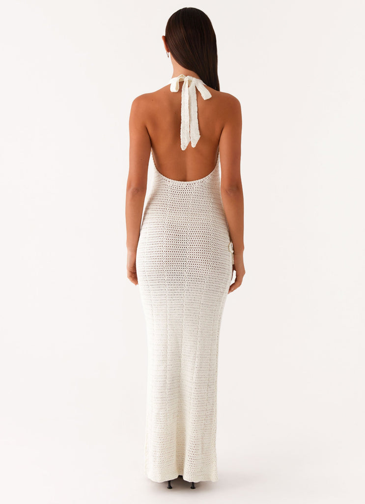 Peppermayo Peppermayo Exclusive - Novalee Flower Crochet Maxi Dress - Ivory
