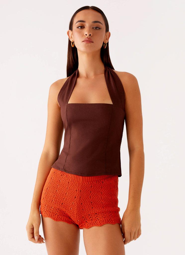 Peppermayo Peppermayo Exclusive - Oakley Low Rise Mini Shorts - Orange