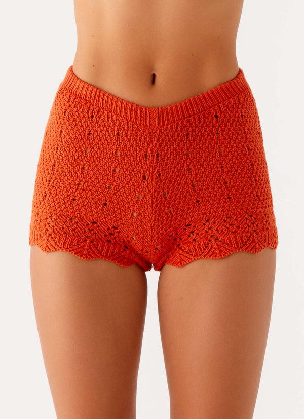 peppermayo Peppermayo Exclusive - Oakley Low Rise Mini Shorts - Orange