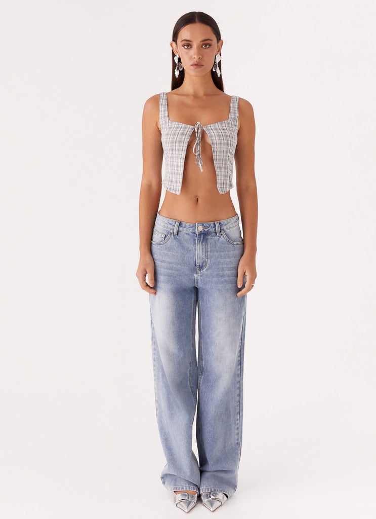 Peppermayo Peppermayo Exclusive - Oasis Dreams Tie Top - Check