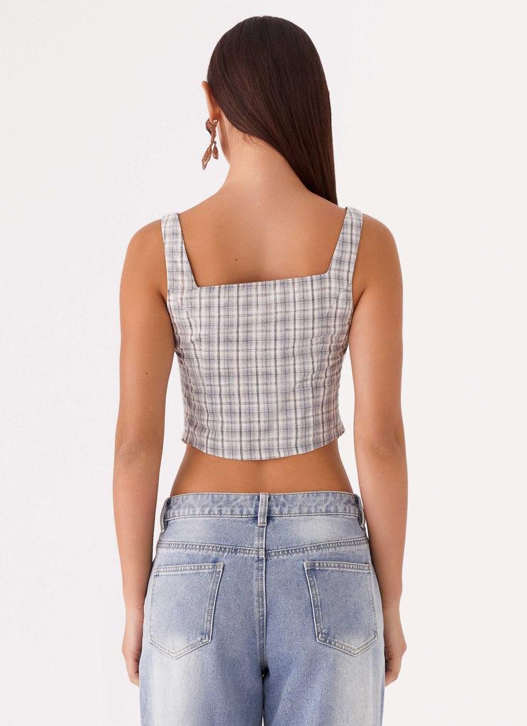 Peppermayo Peppermayo Exclusive - Oasis Dreams Tie Top - Check