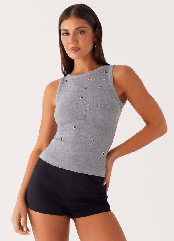 peppermayo Peppermayo Exclusive - Oblivion Tank Top - Grey