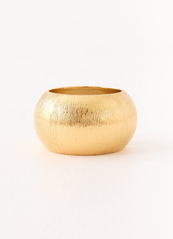 peppermayo Peppermayo Exclusive - Obsidian Bangle - Gold peppermayo Peppermayo Exclusive - Obsidian Bangle - Gold