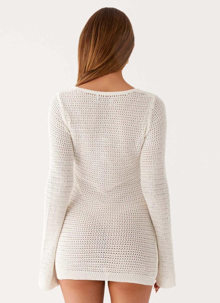 Peppermayo Peppermayo Exclusive - Ocean Drift Long Sleeve Mini Dress - Ivory