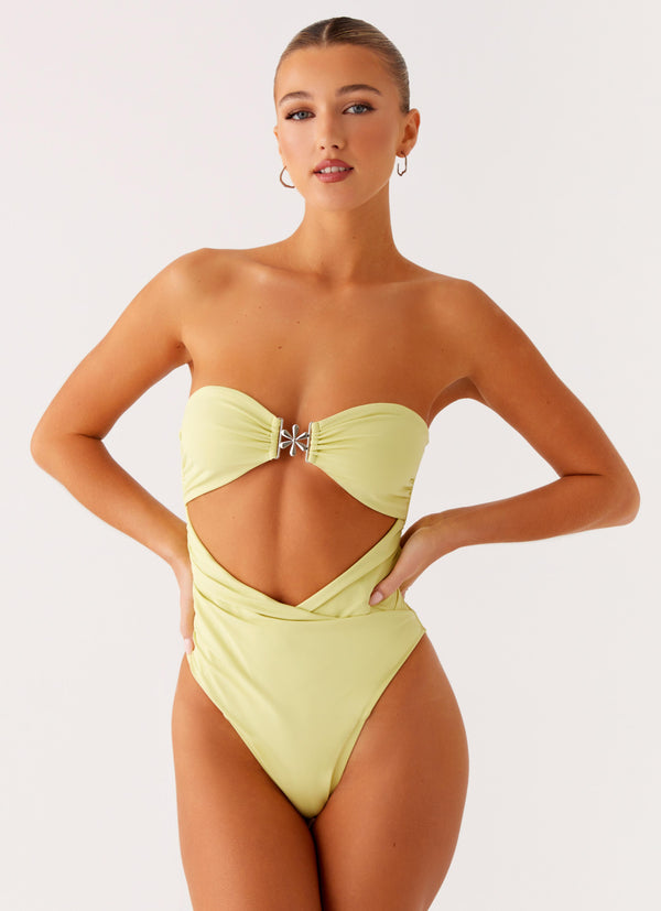 peppermayo Peppermayo Exclusive - Ocean Tempest One Piece Swimsuit - Lime