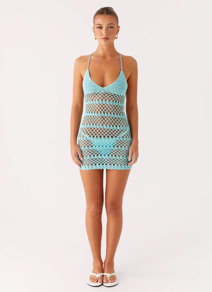 Peppermayo Peppermayo Exclusive - Ocean Whisper Mini Dress - Turquoise