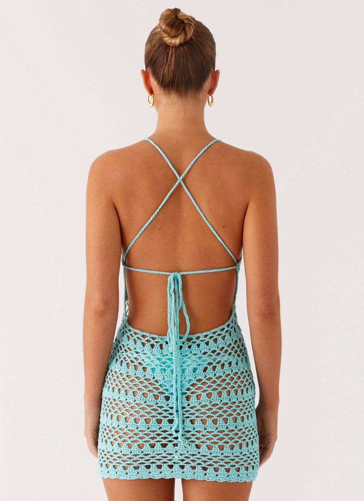 Peppermayo Peppermayo Exclusive - Ocean Whisper Mini Dress - Turquoise