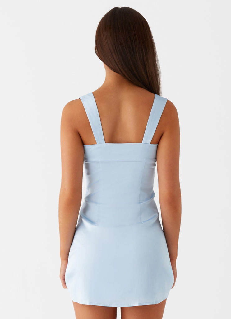 Peppermayo Peppermayo Exclusive - Odette Satin Mini Dress - Blue