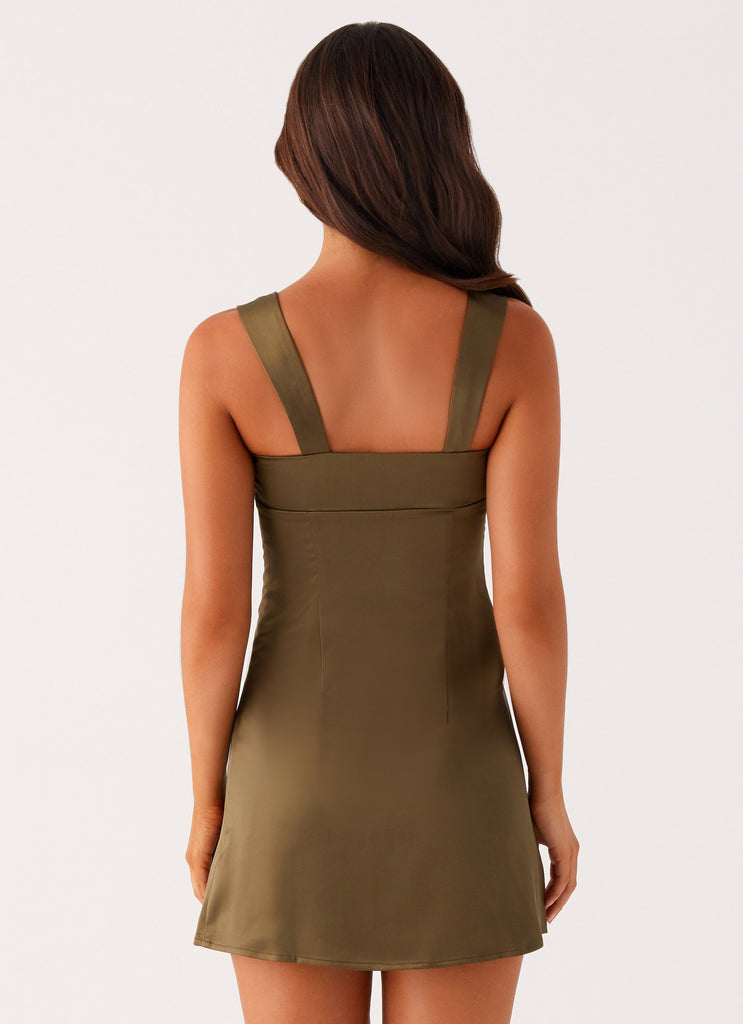 Peppermayo Peppermayo Exclusive - Odette Satin Mini Dress - Khaki