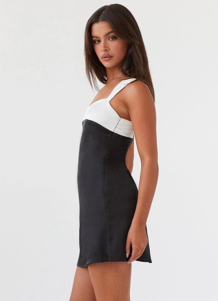 Peppermayo Peppermayo Exclusive - Odette Satin Mini Dress - Onyx