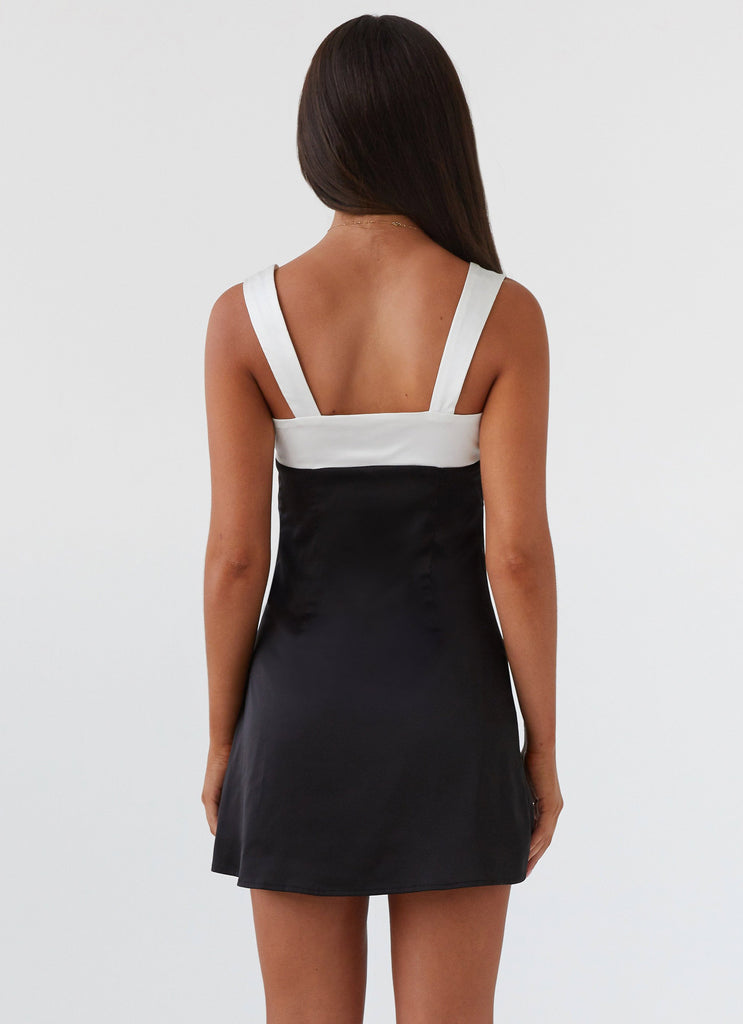Peppermayo Peppermayo Exclusive - Odette Satin Mini Dress - Onyx