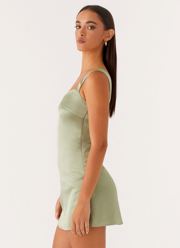 Peppermayo Peppermayo Exclusive - Odette Satin Mini Dress - Sage